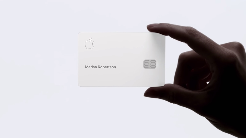 Apple Card in hand