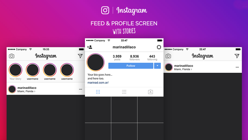 Instagram Stories screen